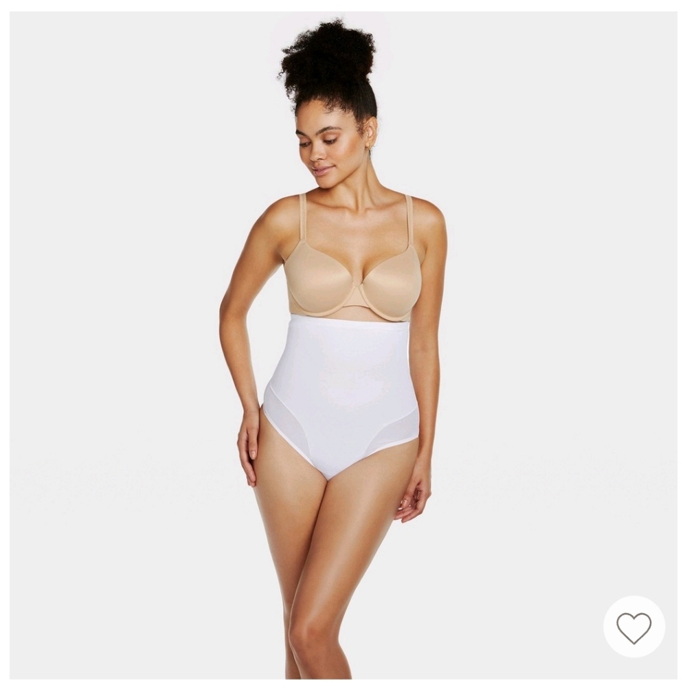 SlimShaper by Miracle Brands Women's High Waist Thong White